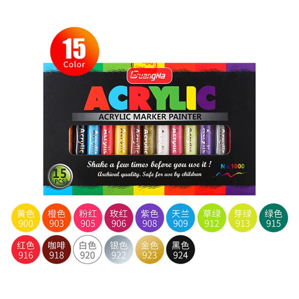 36 Colors Acrylic Marker Pens