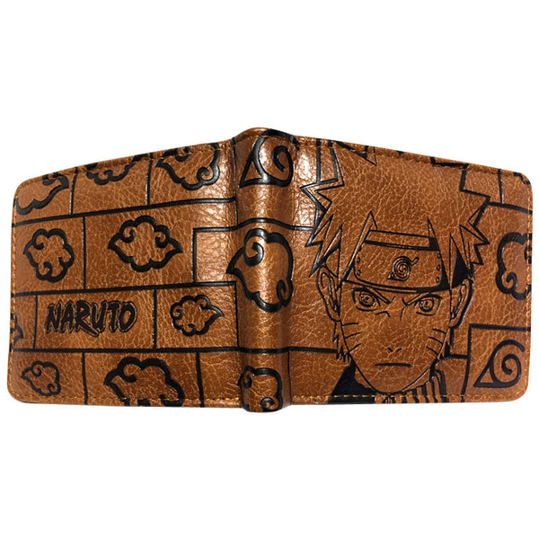 anime wallet monokuma/Naruto/Dragonball z Logo brown Bifold wallet men card holder One Piece purse new