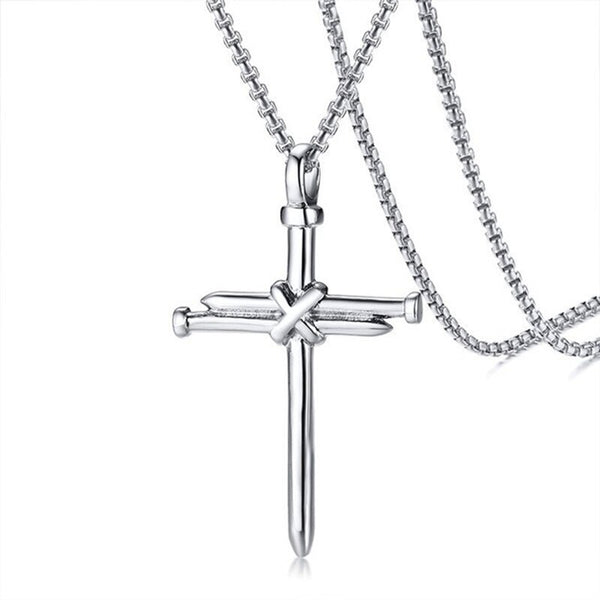 New Fashion Arrow Necklace for Men Black Metal Punk POP Cross Pendant Necklace Trendy Simple Chain Jewelry Gift collar hombre