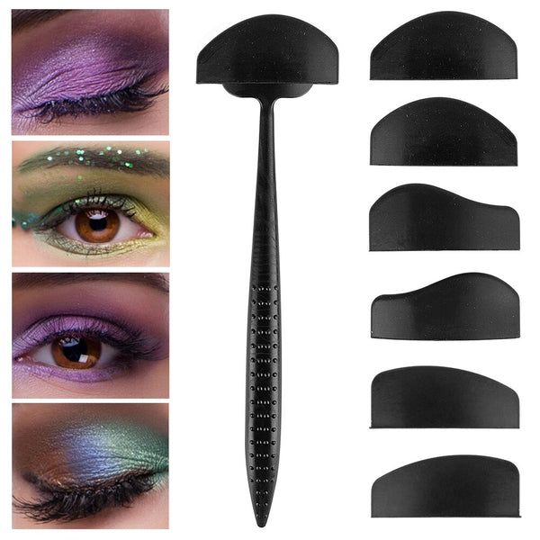 6 in 1 Silicone Glamup Easy Crease Line Kit With Eyeshadow Brush