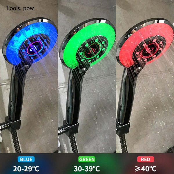 LED Temperature Control Shower Head
