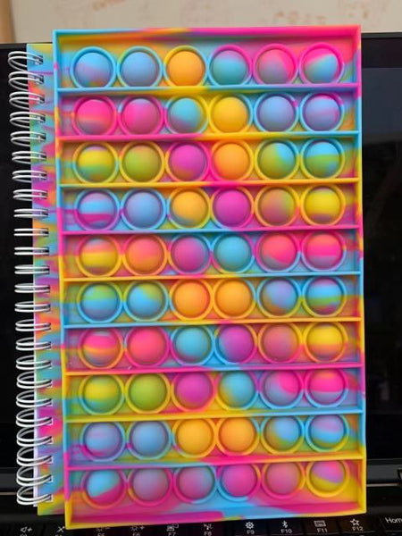 Pop Its Push Bubble Fidget Toys Pencil Case And Notebook