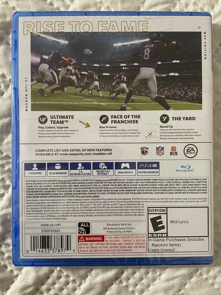 Madden 21 for the PS4