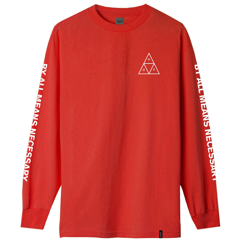 HUF Triple Triangle Long Sleeve T-Shirt Red