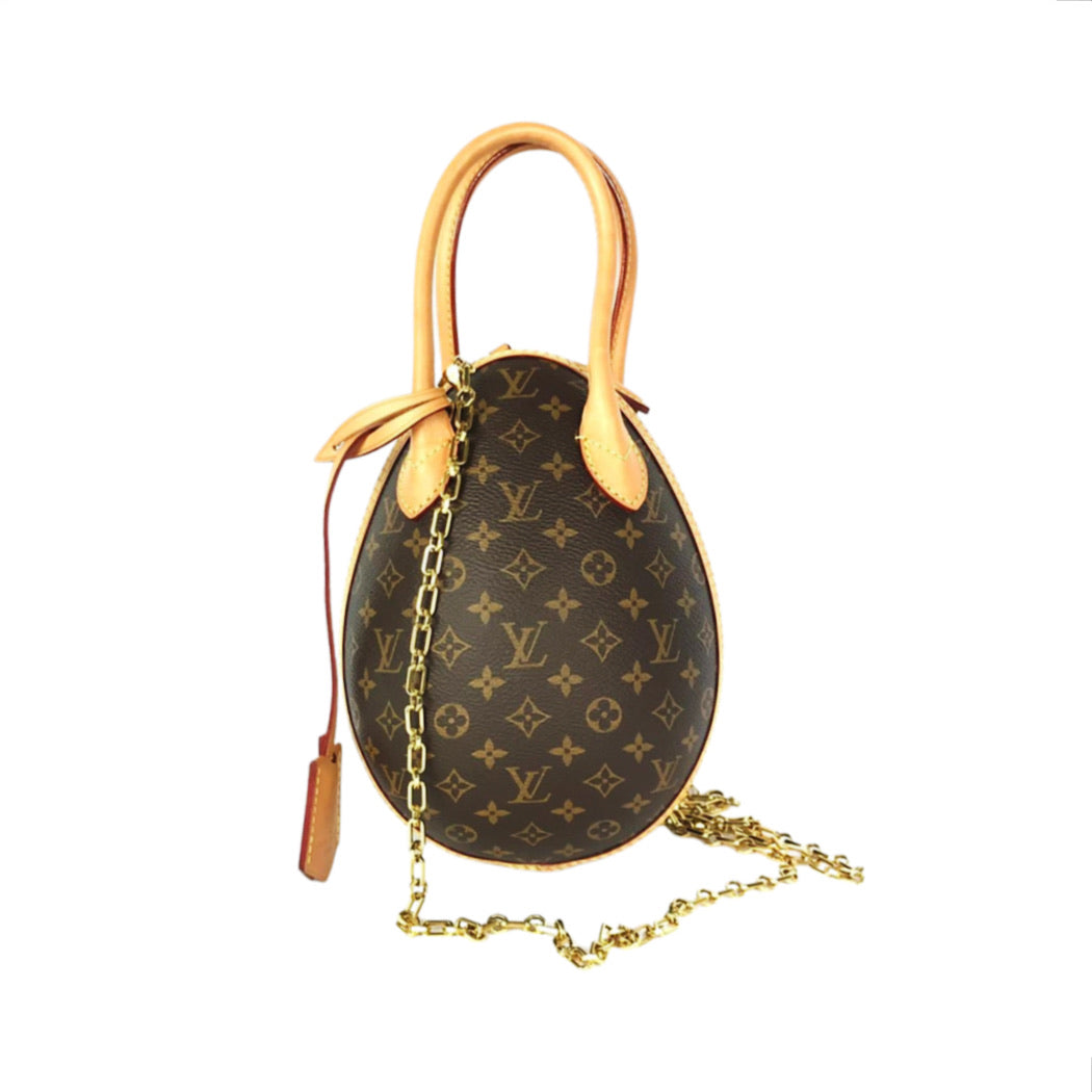 LOUIS VUITTON LV Egg Souple Monogram Canvas 2way Shoulder Bag Brown