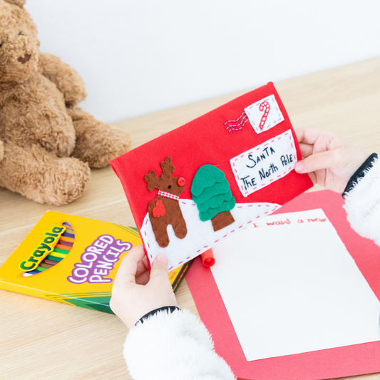 Reusable Envelope Felt for Kid Letter to Santa for Christmas Wish List