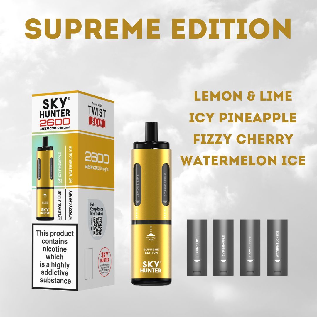 4 in 1 Sky Hunter 2600 Puffs Disposable Vape Box of 5 - Mcr Vape Distro