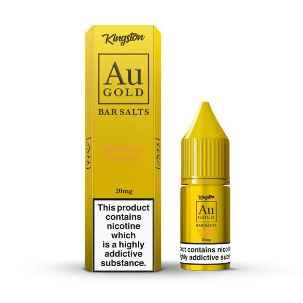 Kingston Au Gold Bar Salts 10ml E-liquids - Box of 10 - Mcr Vape Distro