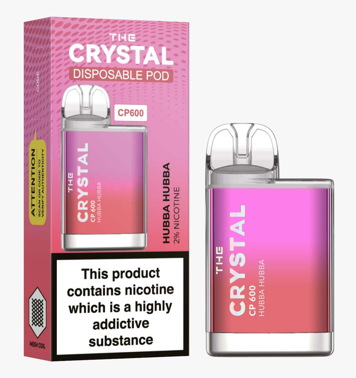 The Crystal CP600 Disposable Vape Puff Mini Pod Box of 10 - Mcr Vape Distro