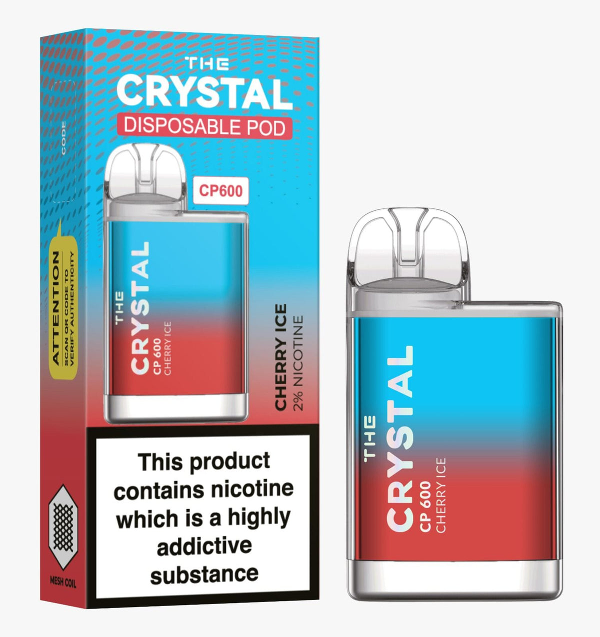 The Crystal CP600 Disposable Vape Puff Mini Pod Box of 10 - Mcr Vape Distro