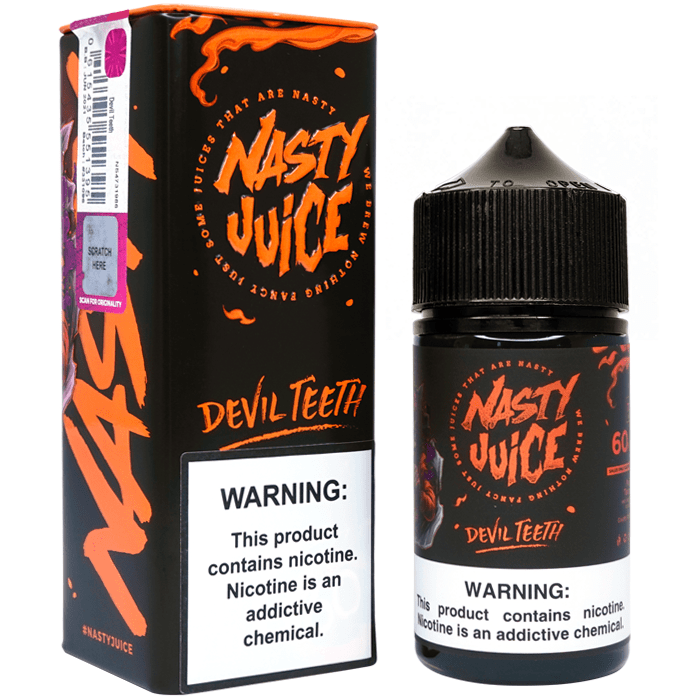 devil teeth nasty e juice bottle