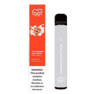 Puff Plus Strawberries and Cream disposable vape