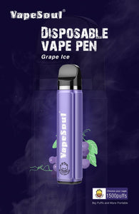 vapesoul grape ice disposable vape pen