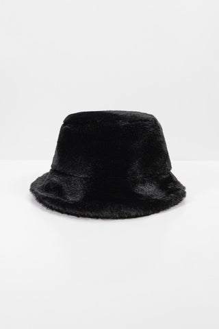 Black Soft Textured Bucket Hat