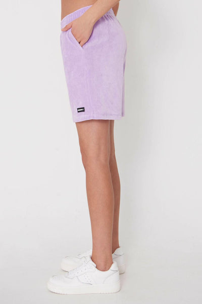 Lilac Velvet Shorts