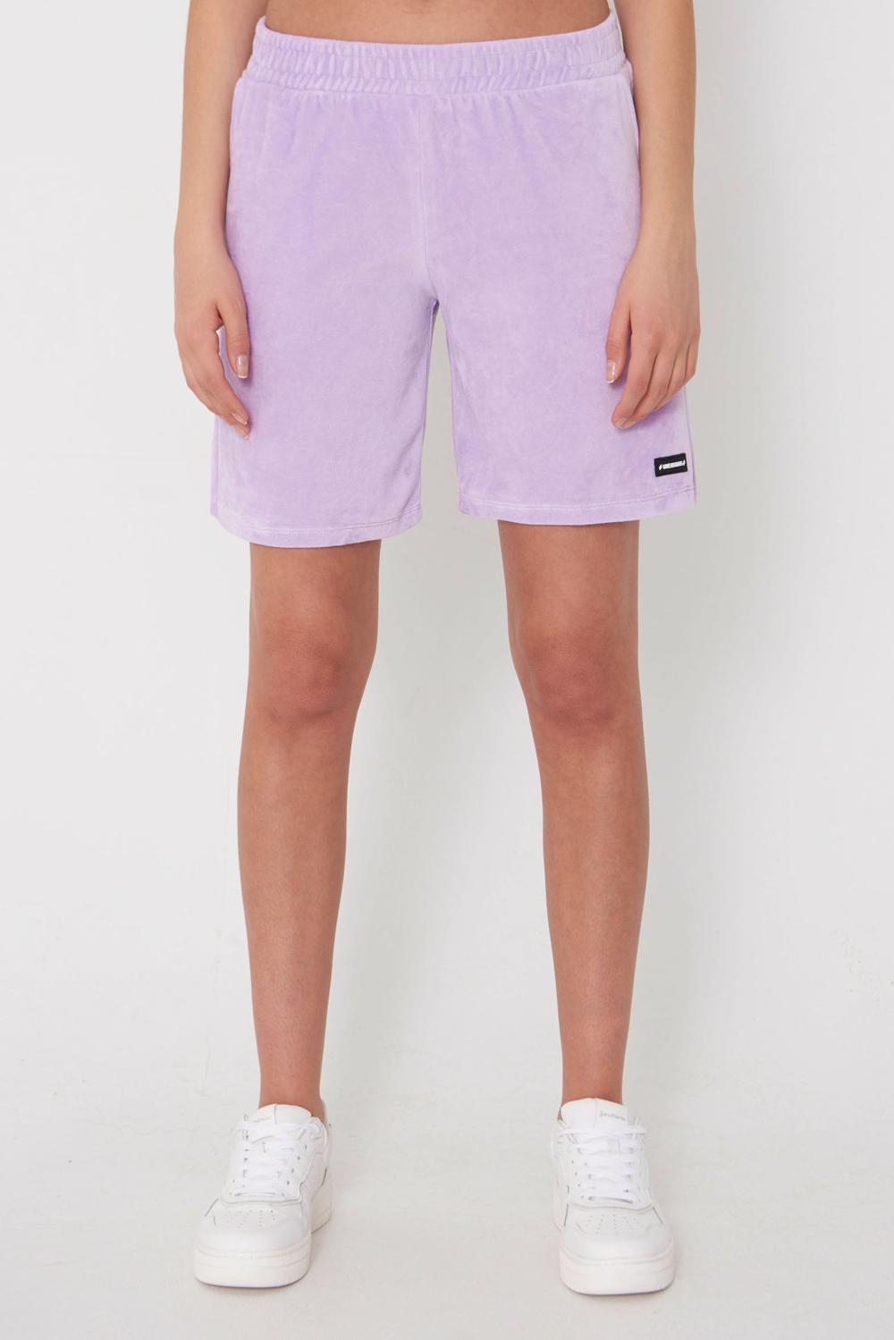 Lilac Velvet Shorts