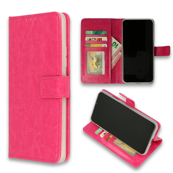 puur emulsie Heer Samsung Galaxy S7 Bookcase Mapje - Roze hoesje - Wallet Case – David Telecom