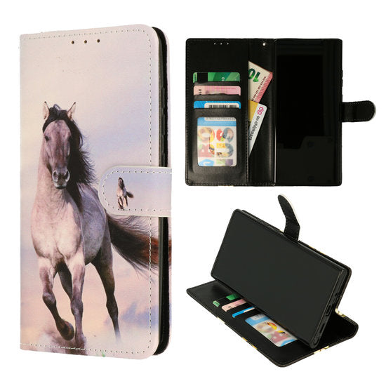 risico voorwoord Scheiding Samsung Galaxy S21 hoesje paard boekcase print paarden case mapje- Wal –  David Telecom