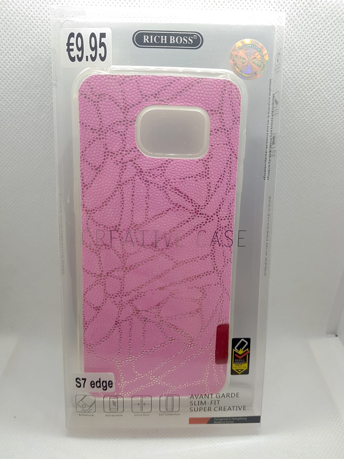 Samsung S7 Edge achterkant roze fashion case –