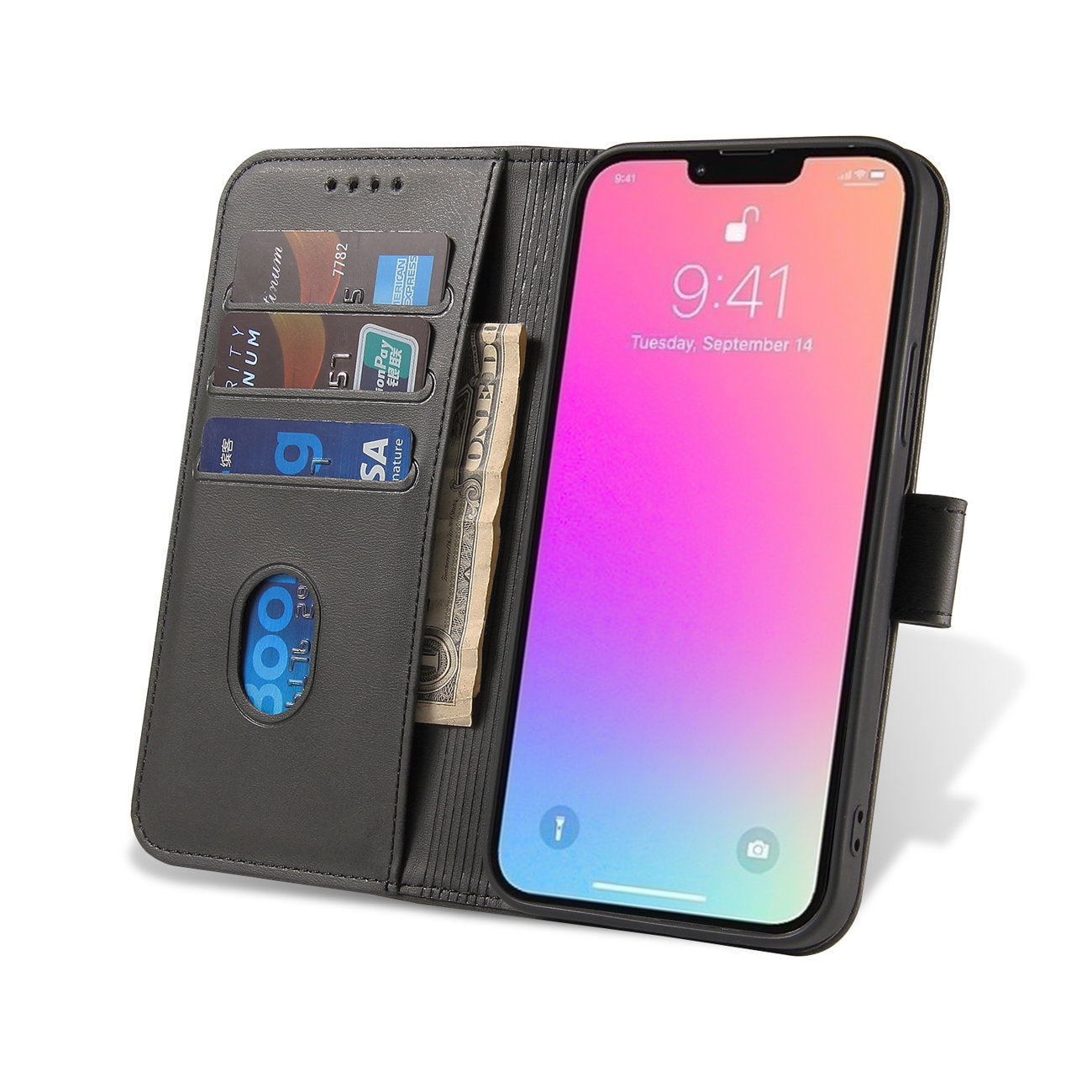 Samsung S5 / S5 Neo Zwart Bookcase Mapje - - Wallet Case – David Telecom