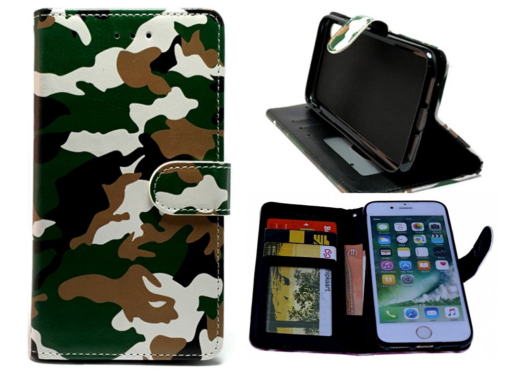 Normaal gesproken volleybal constante iPhone XR hoesje leger print - army militair - Wallet print case – David  Telecom