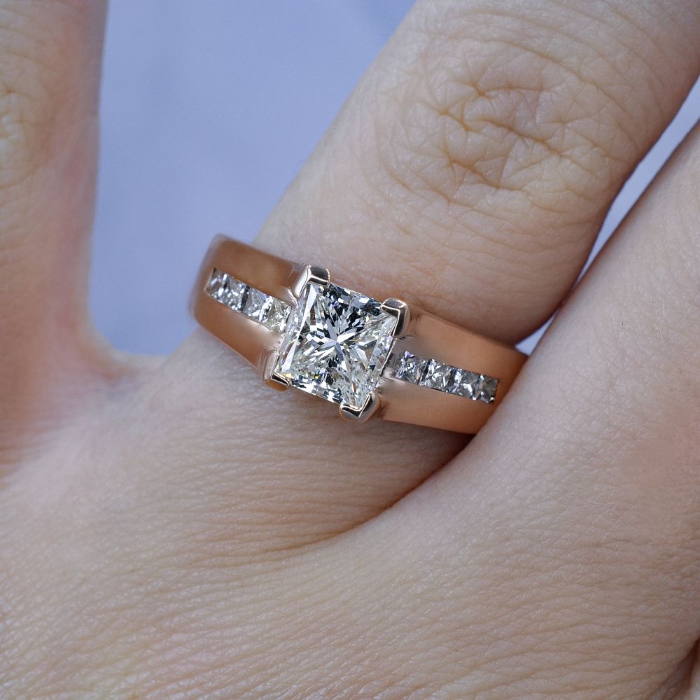 elegant princess cut engagement rings