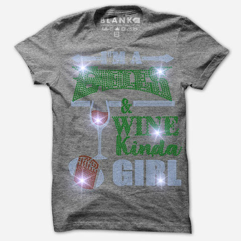 I'm a Eagles and Wine Kinda Girl, Womens Eagles Shirt - Bring Your Ideas,  Thoughts And Imaginations Into Reality Today