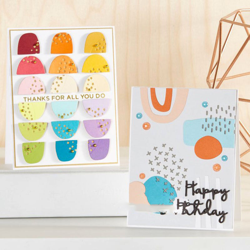 GJCrafts Metal Cutting Dies With Irregular Circle Background Board