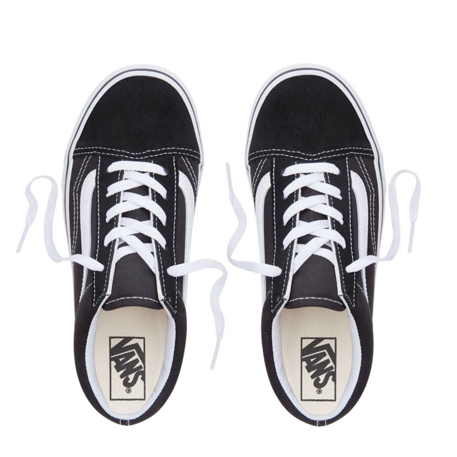 vans shoes black white
