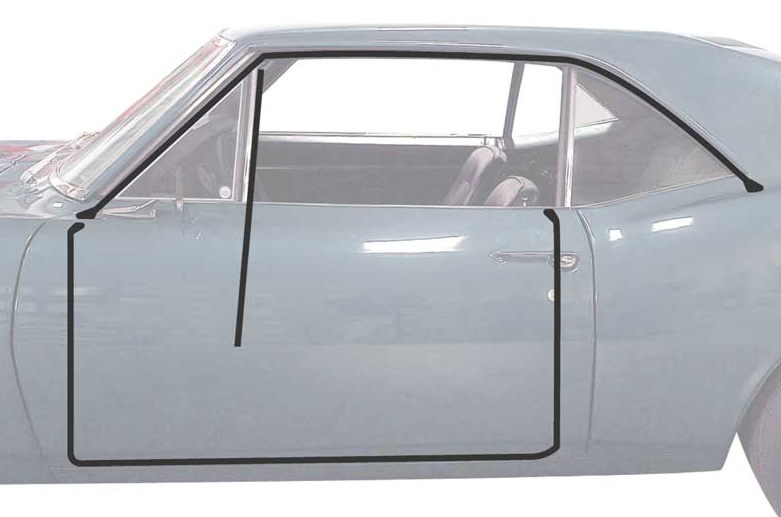 1967 Chevrolet Camaro Pontiac Firebird Door Weatherstrip Pair 