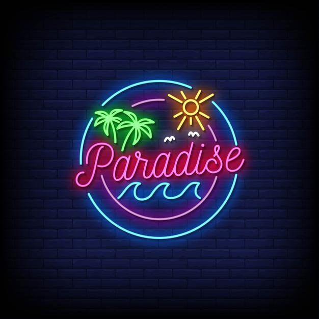 Welcome to Paradise led sign