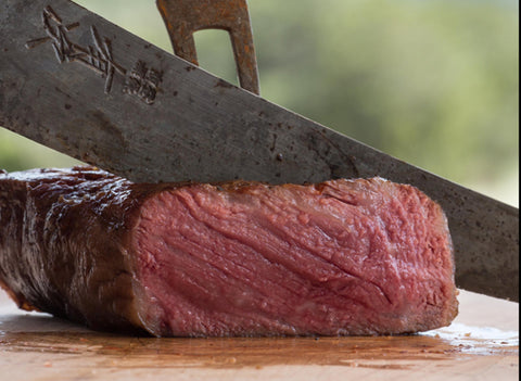 Wagyu Steak Being Sliced