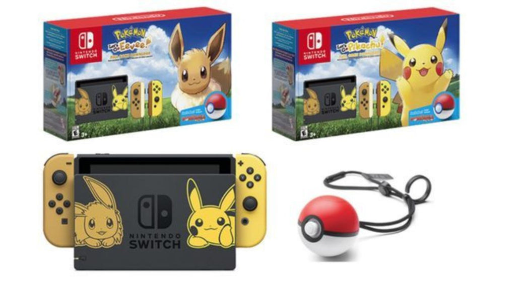 nintendo switch let's go pikachu console