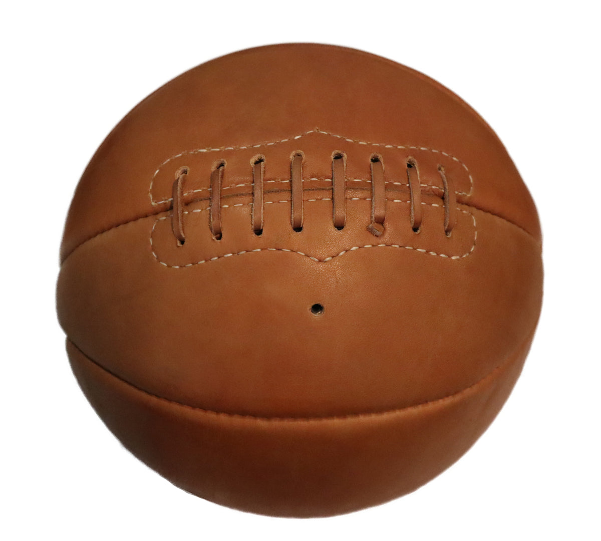 1910  Antique style Laced Leather Basketball Naismith Style Distressed Brown 