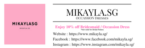 MIKAYLA.SG BRIDESMAIDS DRESSES x ZTYLECO PERSONALISE WEDDING GIFTS