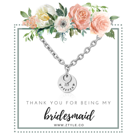 Singapore Bridesmaids Gifts - Bridesmaid Personalise Ring Charm Bracelet