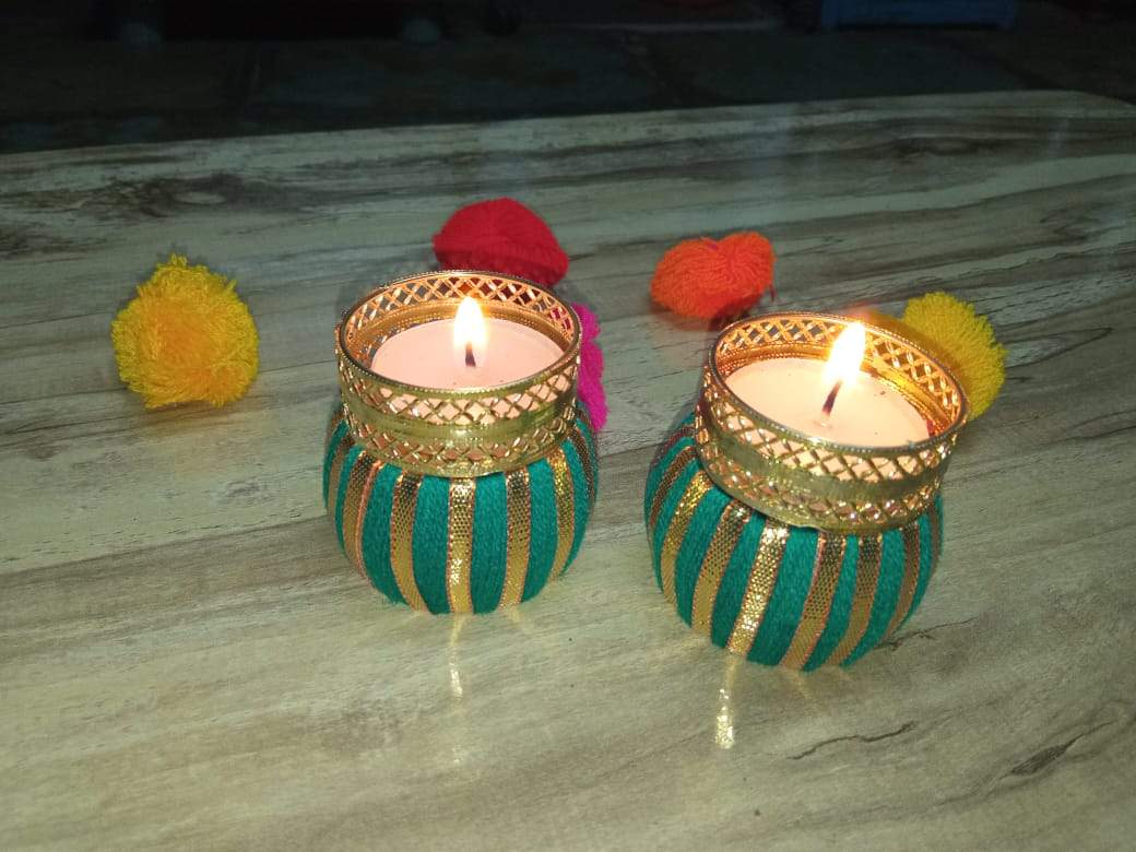Shivi Arts Home Decorative Handmade Diwali Diya - Set of 2