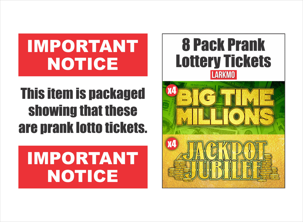 10 Total Tickets Win 10,000 All Same Design Larkmo Prank Gag Fake Lottery Tickets These Lottery Ticket Scratch Off Cards Look Super Real Like A Real Scratcher Joke Lotto Ticket 