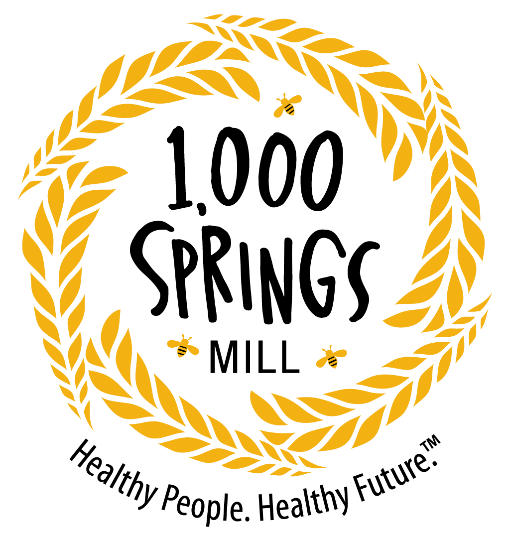 1000 Springs Mill real clean wheats, rice, beans, and more.