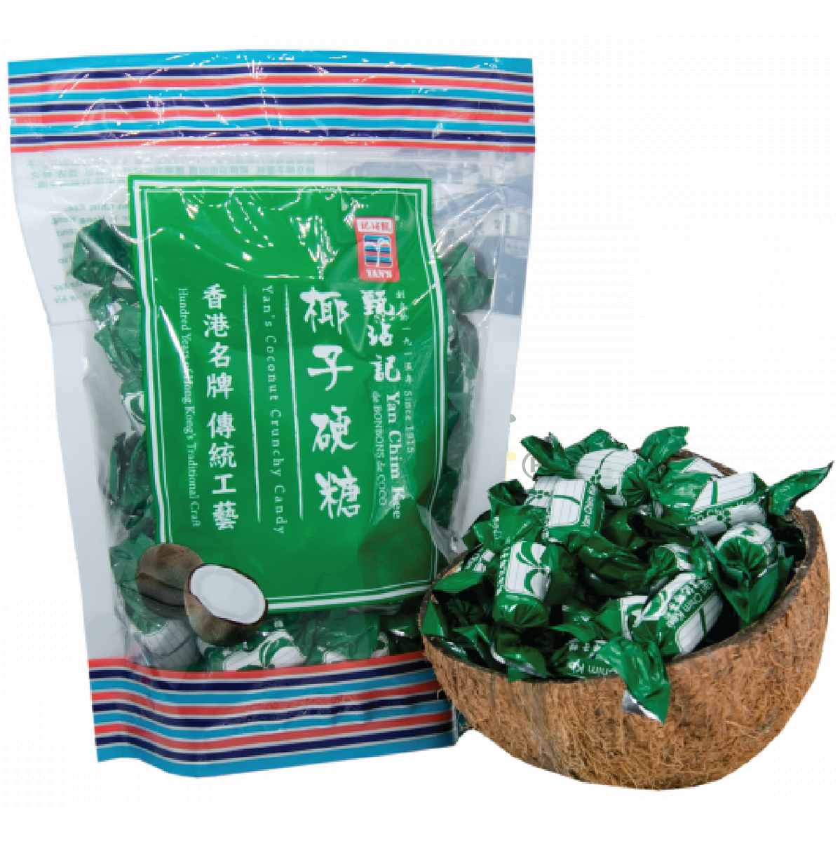 YAN CHIM KEE COCONUT CRUNCHY CANDY 200G 甄沾記 椰子硬糖 200G – HKMART