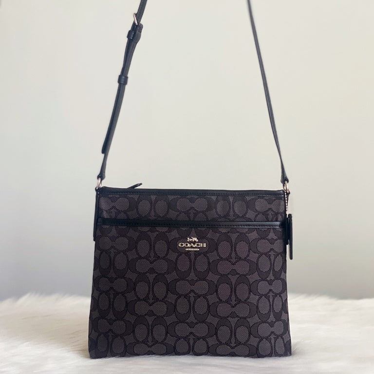 coach black monogram crossbody