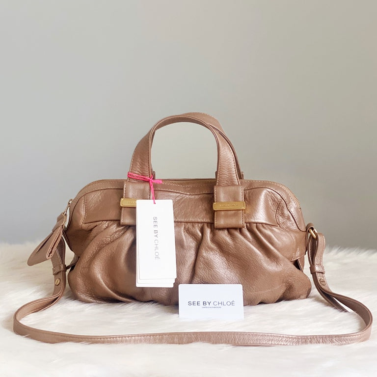 See by Chloe Champagne Leather 2 Way Shoulder Bag – Luxury Trade