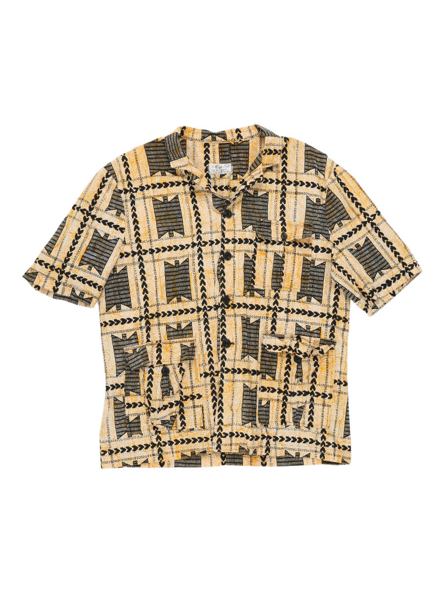 返品交換 8ON8 YELLOW PRINT CUBAN SHIRT dgipr.kpdata.gov.pk