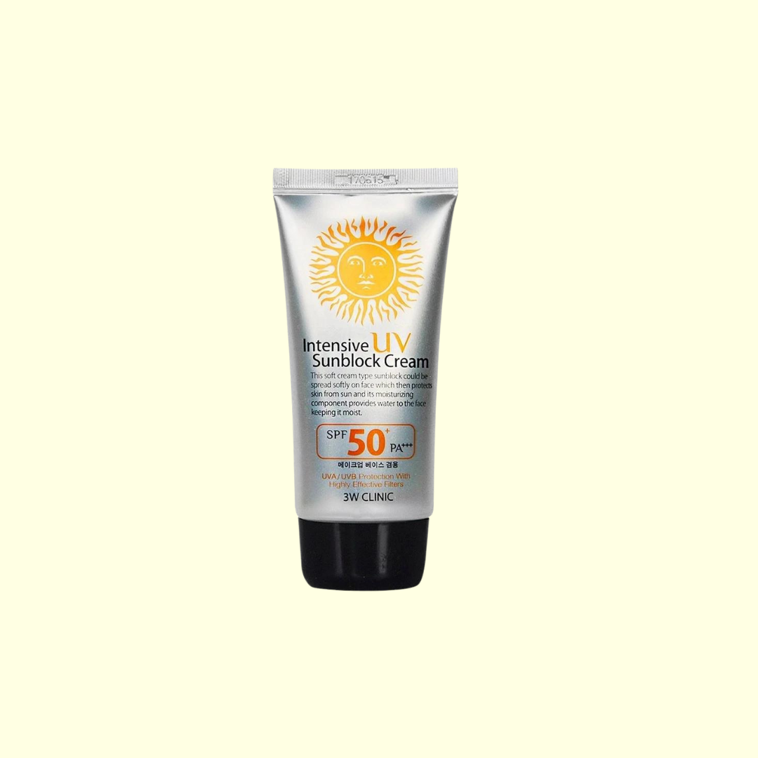 3w intensive uv sunblock cream