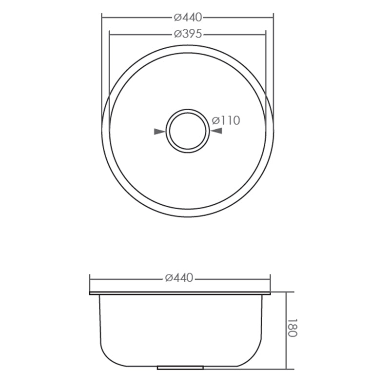 SORENTO Andria Series Top Mount Kitchen Sink SRTKS1007D C Mirai Town Shop