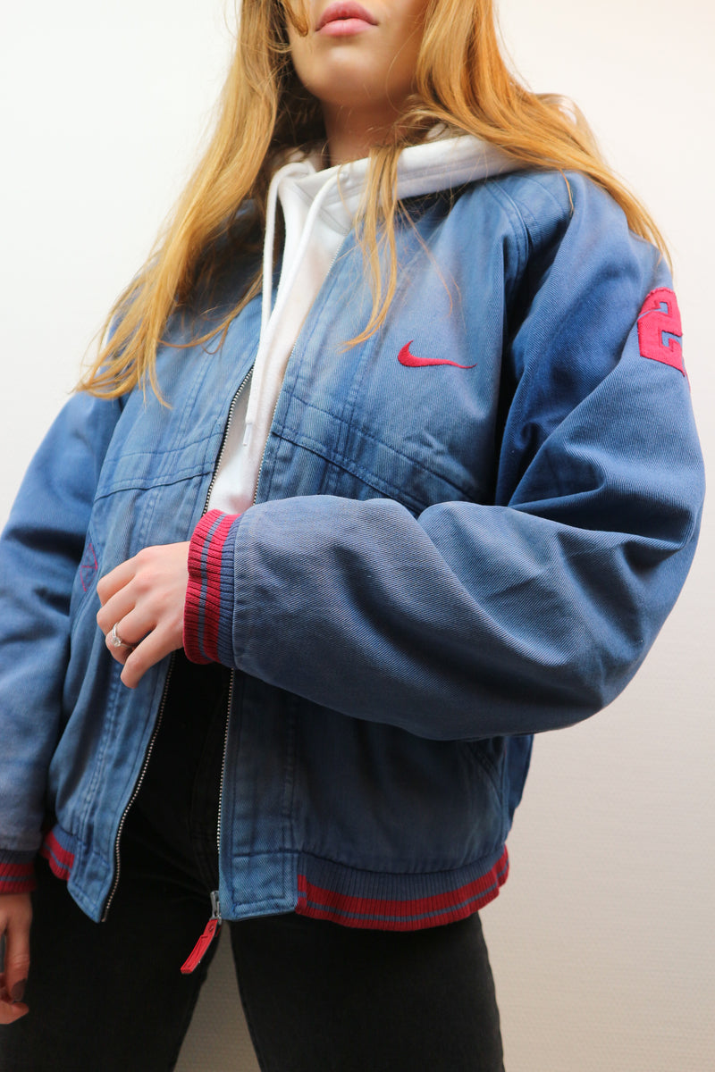 nike denim bomber jacket