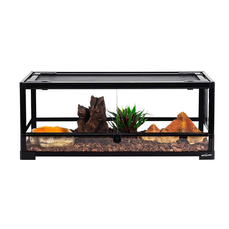 REPTI ZOO 48 x x 18 Inches 67.3 Gallons Terrarium with Base Glass and Mesh Sides