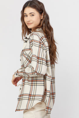 Link to Plaid Flannel Oversized Shirt Ivory