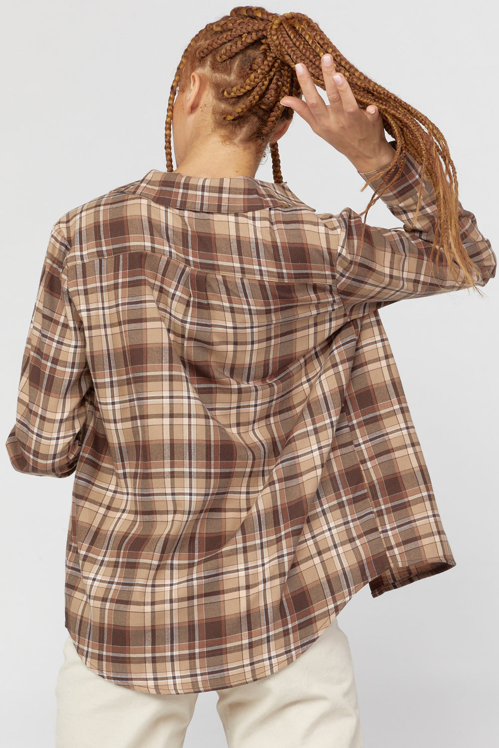 Plaid Flannel Shirt Brown