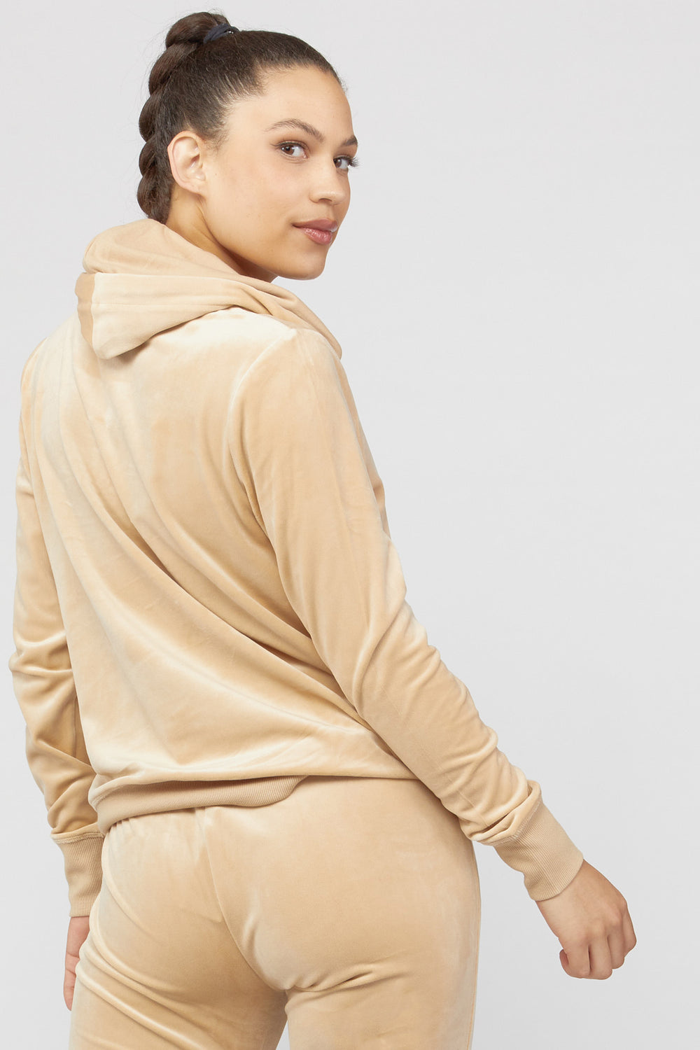 Oversized Drawstring Hoodie Tan